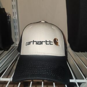 Carhartt Cream and Black Logo Cap